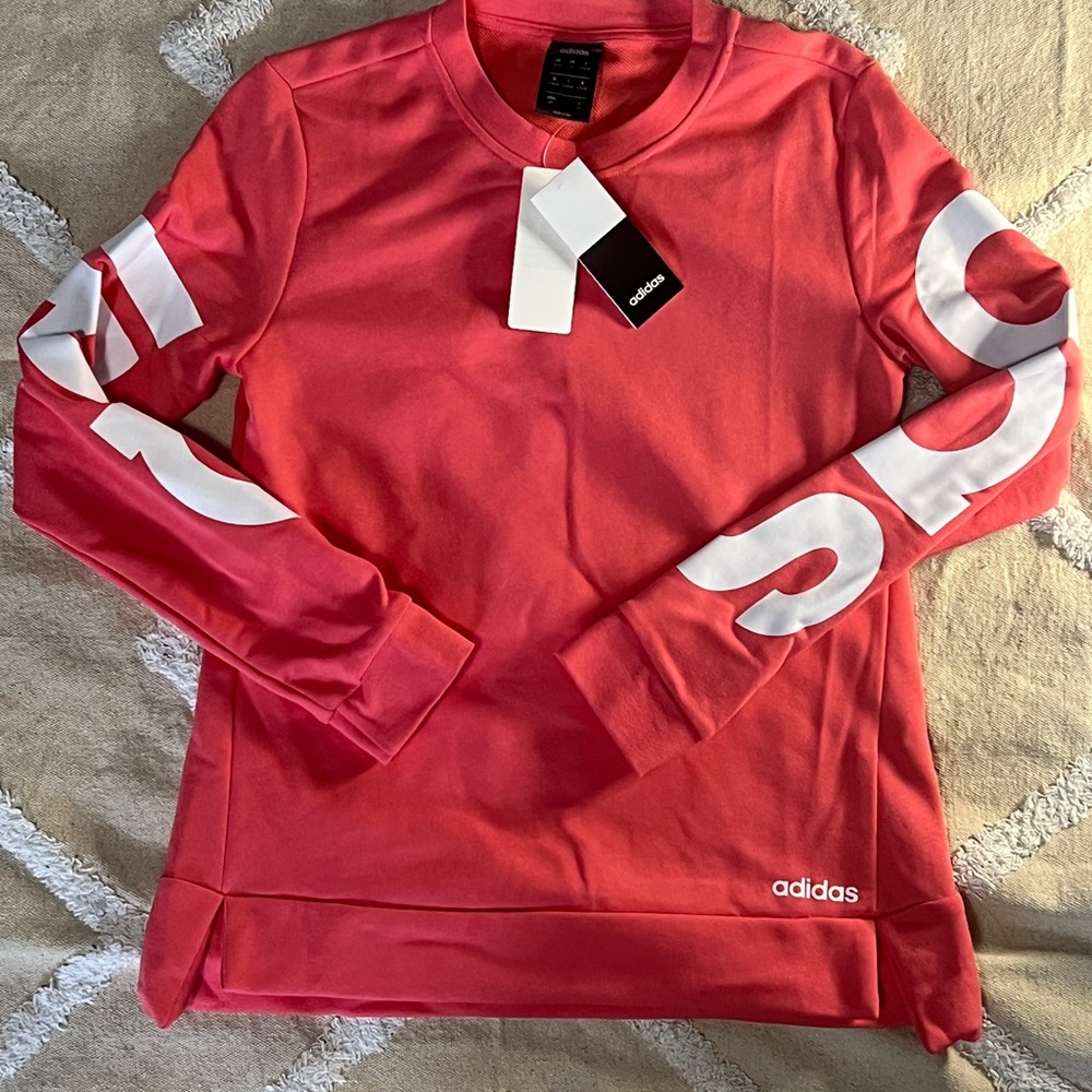Adidas Pink Climalite Women's Sweatshirt Size Small NWT